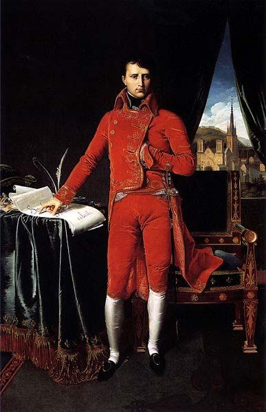 Jean Auguste Dominique Ingres Portrait de Napoleon Bonaparte en premier consul oil painting image